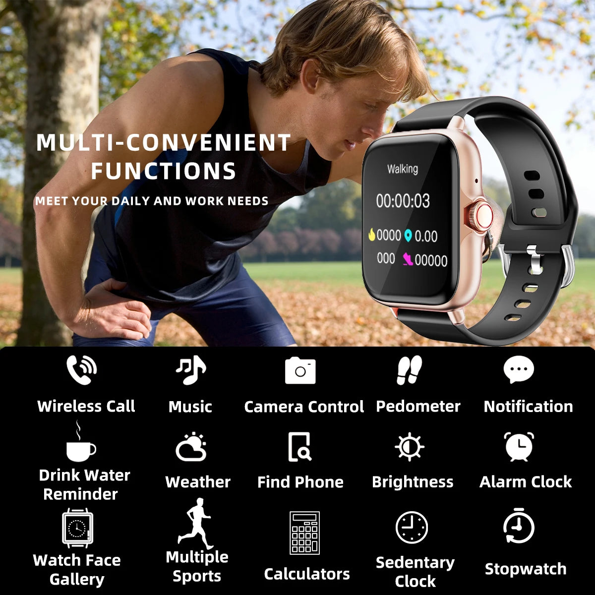 Smart Watch  For iPhone & Android