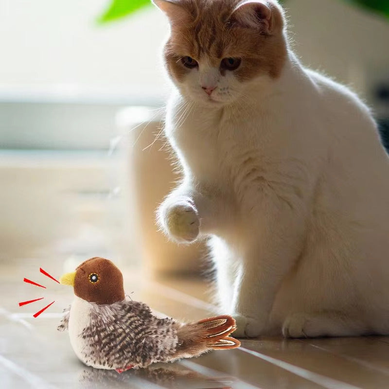 Interactive Chirping Bird Cat Toy